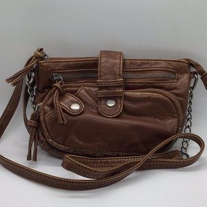Candie’s Brown Leather Crossbody Bag